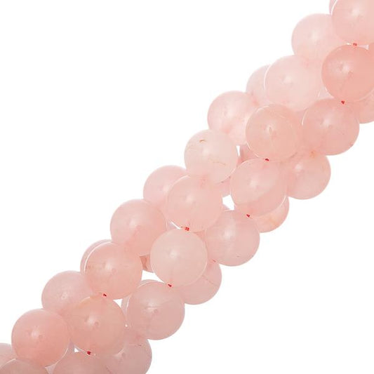 10mm Quartz Rose (Natural) Beads 15-16" Strand