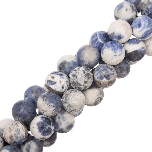 10-10.5mm Sodalite (Natural) Beads 15-16" Strand