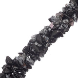 Obsidian Snowflake (Natural) Bead Chips 36" Strand
