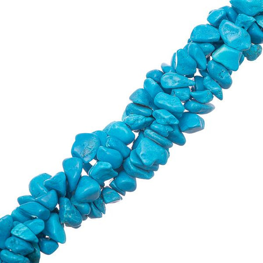 Turquoise Arizona (Synthetic) Bead Chips 36" Strand