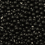 6mm Round Plastic Beads 1000/pk - Black