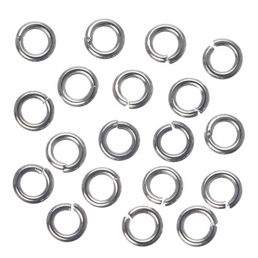 5mm Nickel Jump Rings 25/pk