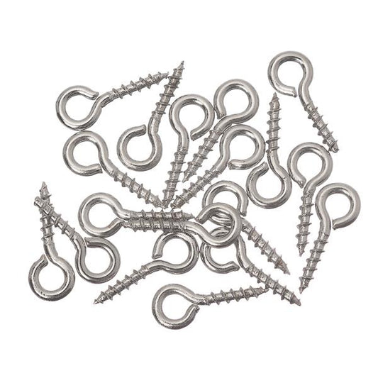 Nickel Screw Eye Bail 20/pk