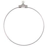 40mm Silver Beadable Earring Hoops 10/pk