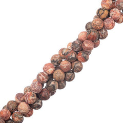 6mm Jasper Leopard Skin (Natural) Beads 15-16" Strand