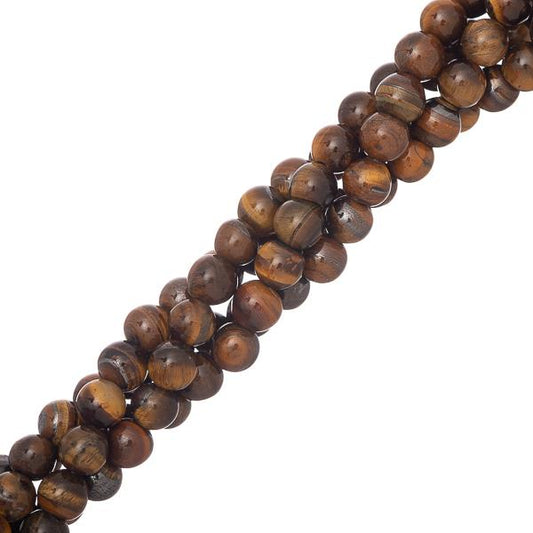 6mm Tiger Eye (Natural) Beads 15-16" Strand