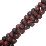 8mm Tiger Eye Red (Natural/Dyed) Beads 15-16" Strand