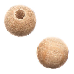 8mm Round Natural Wood Beads