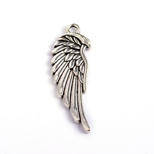 1 3/8" Wing Metal Pendant 5/pk