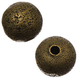 Round 10mm Stardust, Antique Gold Beads 10/pk