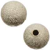 Round 8mm Stardust, Silver Beads 20/pk