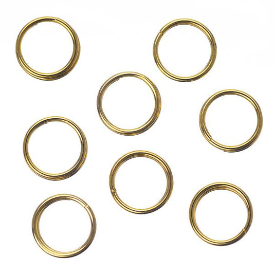 7mm Split Rings Gold 100/pk