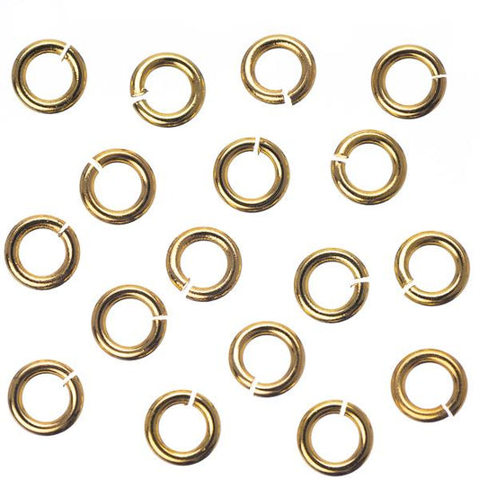 5mm Gold Jump Rings 25/pk