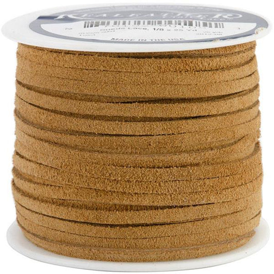 1/8" Suede Lace Toast 25yd