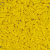 #3 Czech Bugle Beads Opaque Lemon Yellow 25g Bag