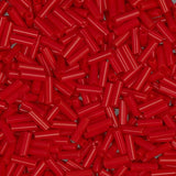 #3 Czech Bugle Beads Opaque Light Red 25g Bag