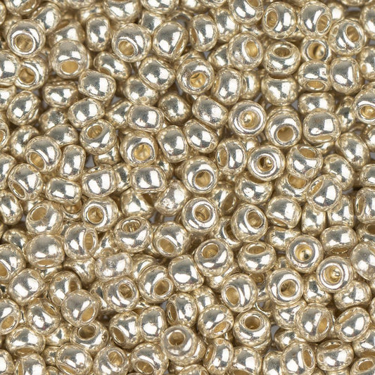 10/0 Czech Seed Beads #1500V Metallic Silver 22g