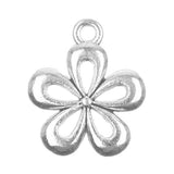 5/8" Flower Metal Charm 5/pk