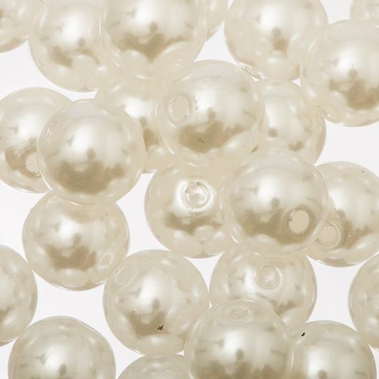 12mm Craft Pearls White 50/pk