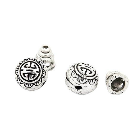 Guru 10mm, Ant Silver Metal Bead 2 Sets/Pk