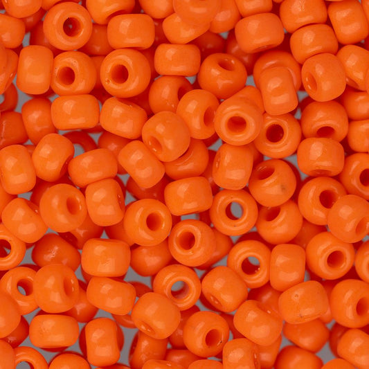 8/0 Miyuki Seed Beads #0406 Opaque Orange 22g