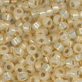 8/0 Miyuki Seed Beads #577 Silver Lined Cream Alabaster 22g