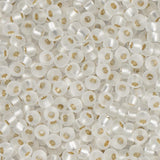 11/0 Miyuki Seed Beads #1F Matte Silver Lined Crystal 24g