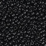 11/0 Miyuki Seed Beads #0401 Opaque Black 22g