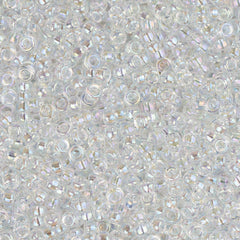 15/0 Miyuki Seed Beads #0250 Transparent Crystal AB 22g