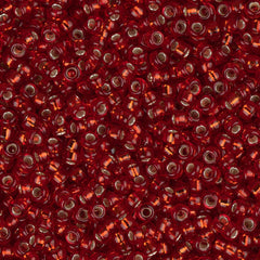 15/0 Miyuki Seed Beads #0011 Silver Lined Ruby 22g