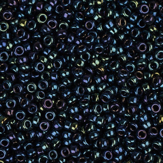 15/0 Miyuki Seed Beads #0452 Metallic Blue Iris 22g