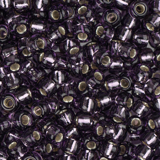 8/0 Miyuki Seed Beads #0024 Silver Lined Amethyst 22g