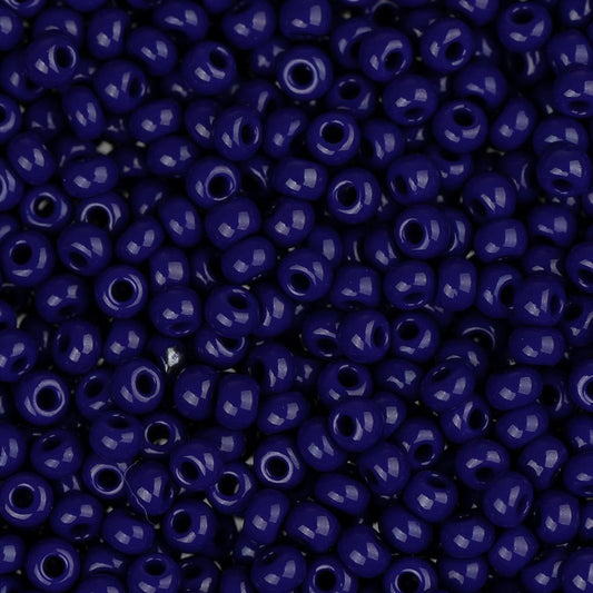 11/0 Czech Seed Beads #34923 Opaque Dark Royal Blue 23g