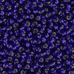 11/0 Czech Seed Beads #34970 Silver Lined Royal Blue 23g