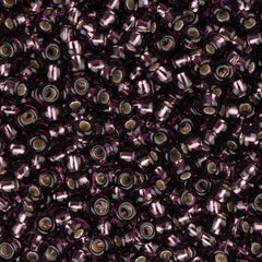 11/0 Czech Seed Beads #34975 Silver Lined Purple 23g