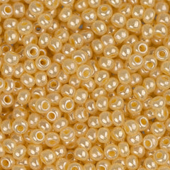 11/0 Czech Seed Beads #35018 Opaque Pearl Ivory 23g