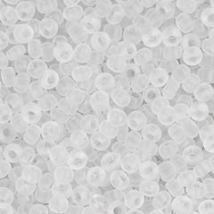 11/0 Czech Seed Beads #35055 Transparent Matte Crystal 23g