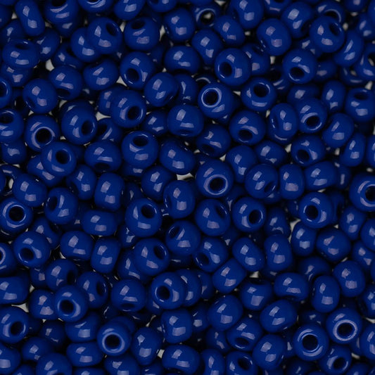 10/0 Czech Seed Beads #084 Opaque Dark Royal Blue 22g