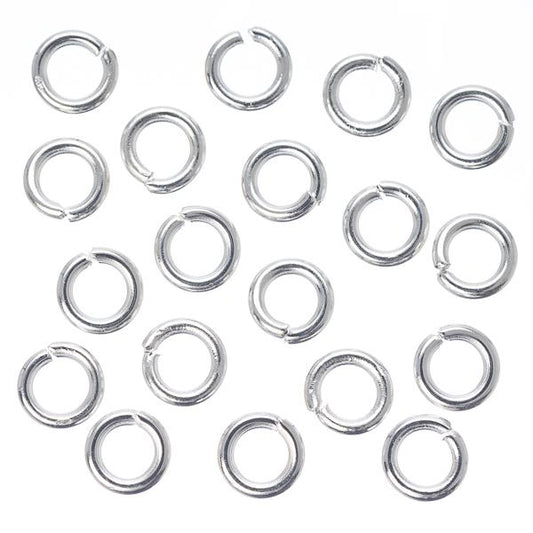 5mm Silver Jump Rings 25/pk