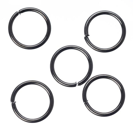 10mm Gunmetal Jump Rings 25/pk