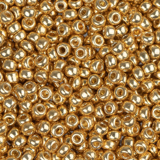 11/0 Miyuki Seed Beads #4202 Duracoat Galvanized Gold 22g