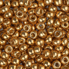 8/0 Miyuki Seed Beads #4203 Duracoat Galvanized Yellow Gold 22g