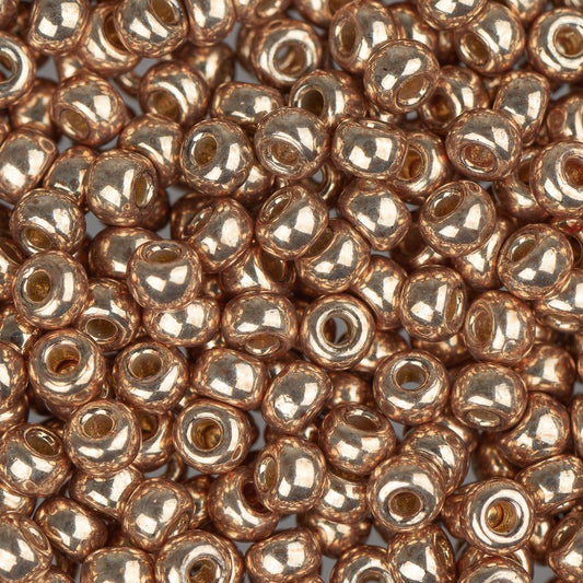 8/0 Miyuki Seed Beads #4204 Duracoat Galvanized Champagne 22g