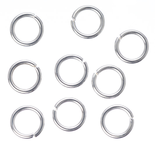 7mm Silver Jump Rings 25/pk