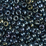 8/0 Miyuki Seed Beads #456 Metallic Gunmetal Iris 22g