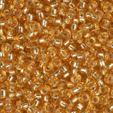 11/0 Miyuki Seed Beads #0004 Silver Lined Dark Gold 22g