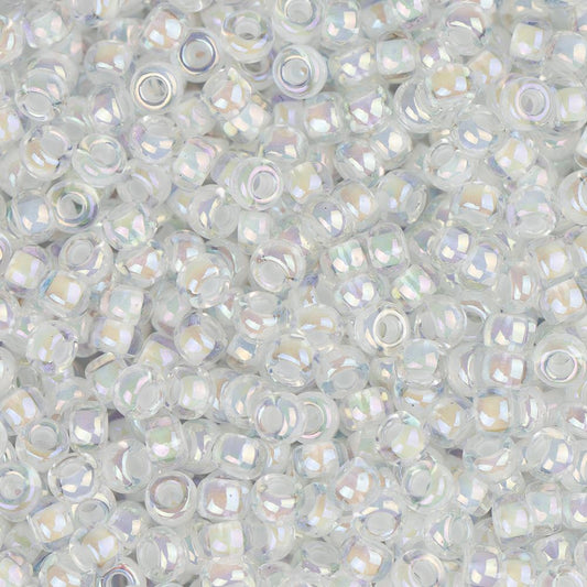 11/0 Miyuki Seed Beads #0284 White Lined AB 22g