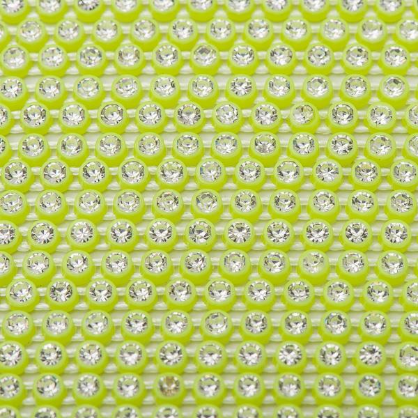 Plastic 2.4mm Neon Yellow Rhinestone Banding by the Yard