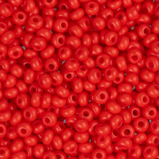 11/0 Czech Seed Beads #34912B Opaque Light Red 250g