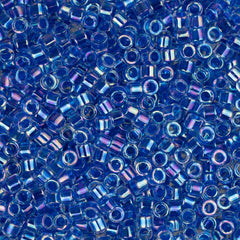 11/0 Delica Bead #0077 Blue AB Lined 5.2g